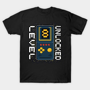 LEVEL 8 UNLOCKED GAMING LOVERS T-Shirt